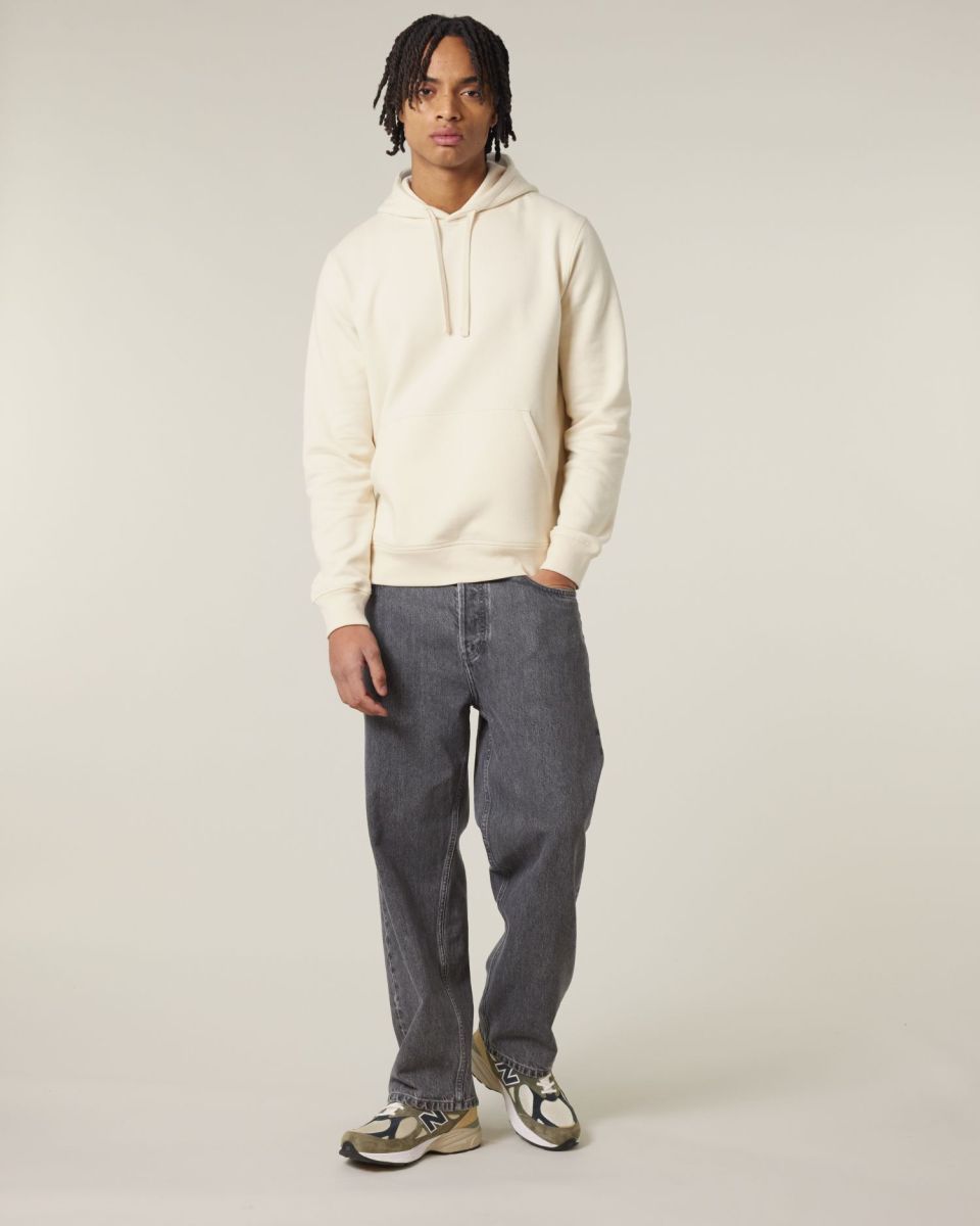 Stanley/Stella Drummer 2.0 Unisex-Hoodie in Creme – mittelschweres Sweatshirt aus Bio-Baumwolle.